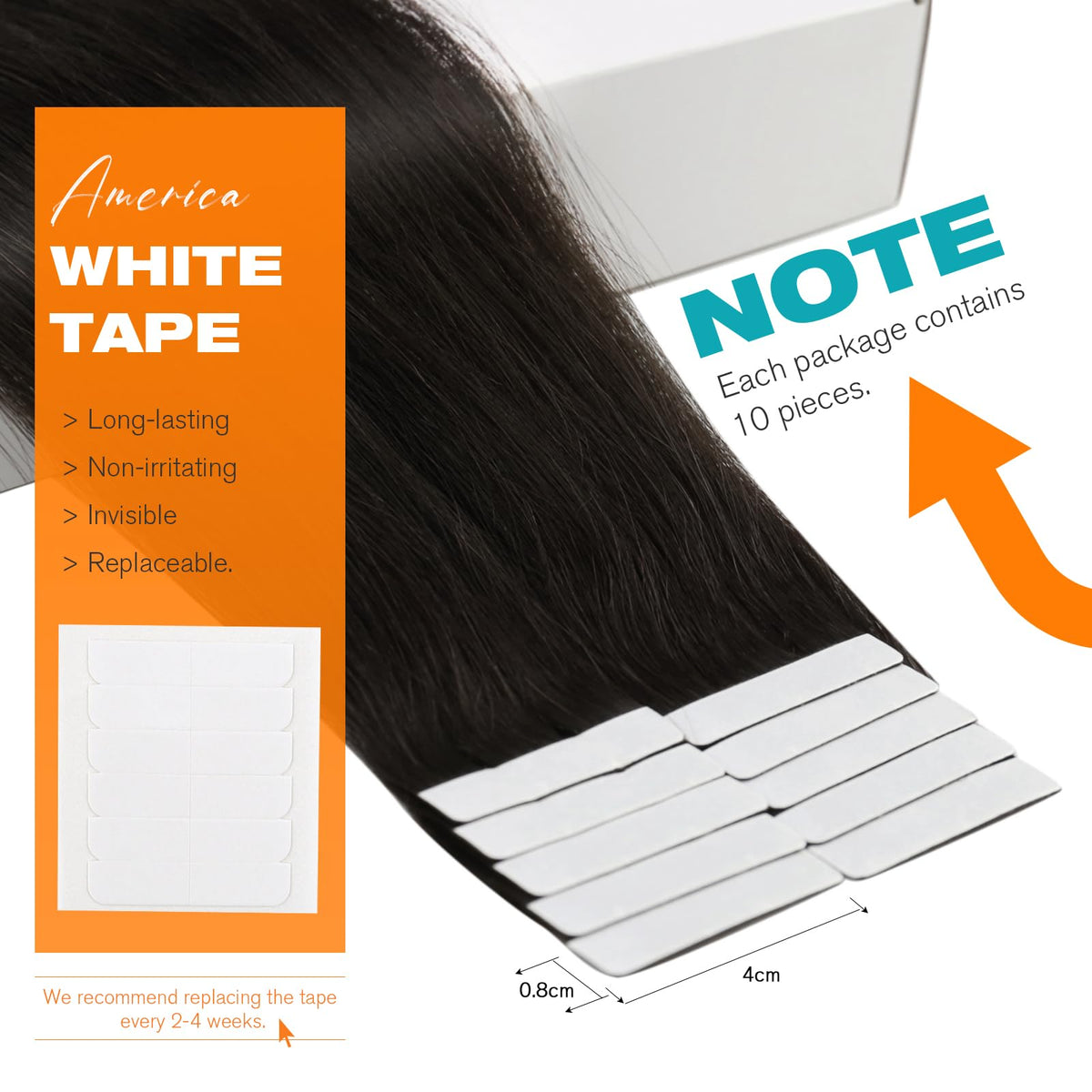 Extensions Sunny Hair en cheveux humains, présentation dans l'emballage
