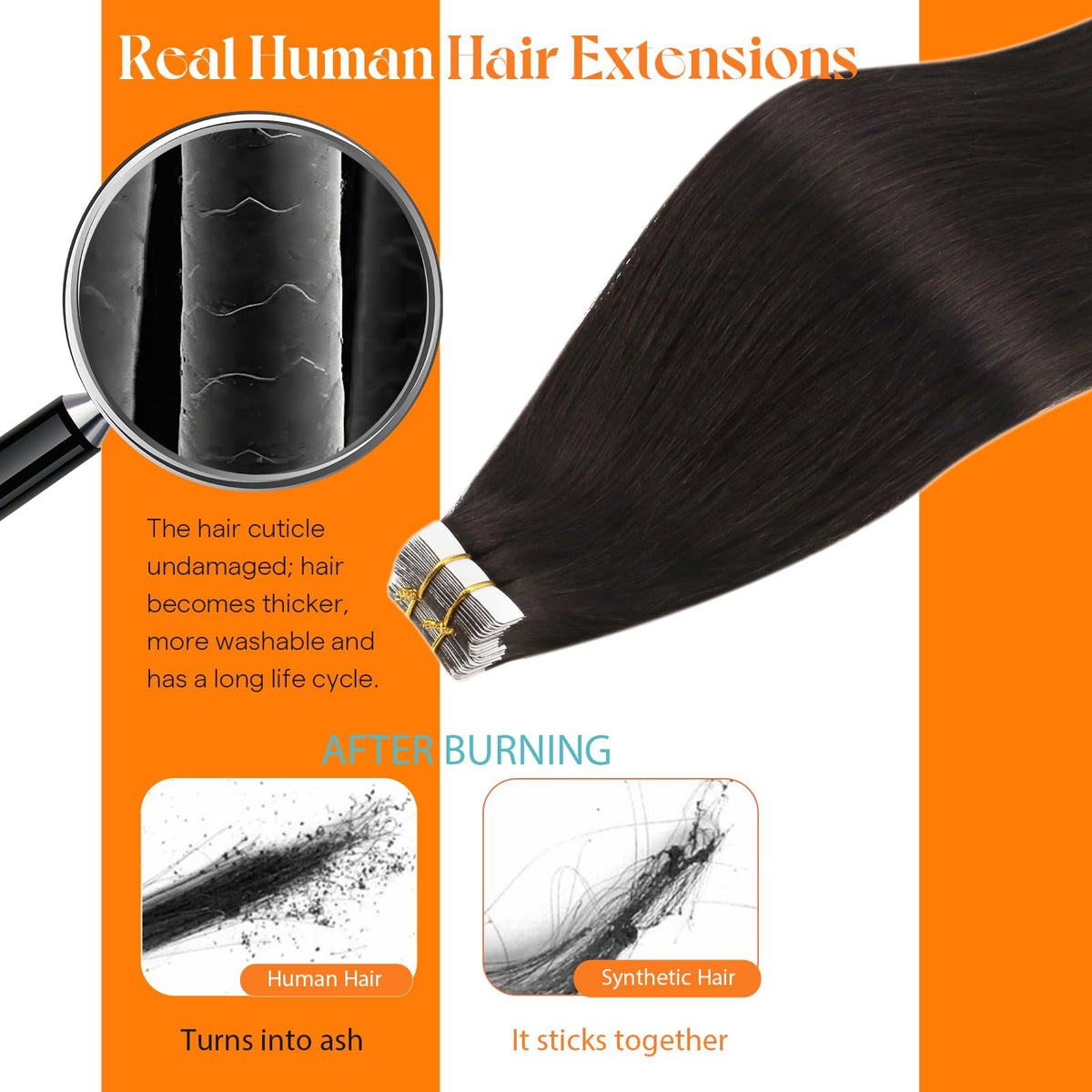 Extensions Sunny Hair installées sur cheveux naturels