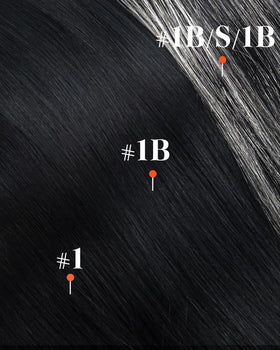 Extensions Sunny Hair montrant le mélange naturel avec des cheveux