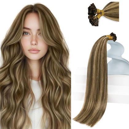 Extensions U Tip Sunny Hair 16 pouces vue de face