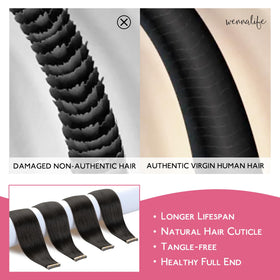 Extensions Wennalife en cheveux humains avec texture douce