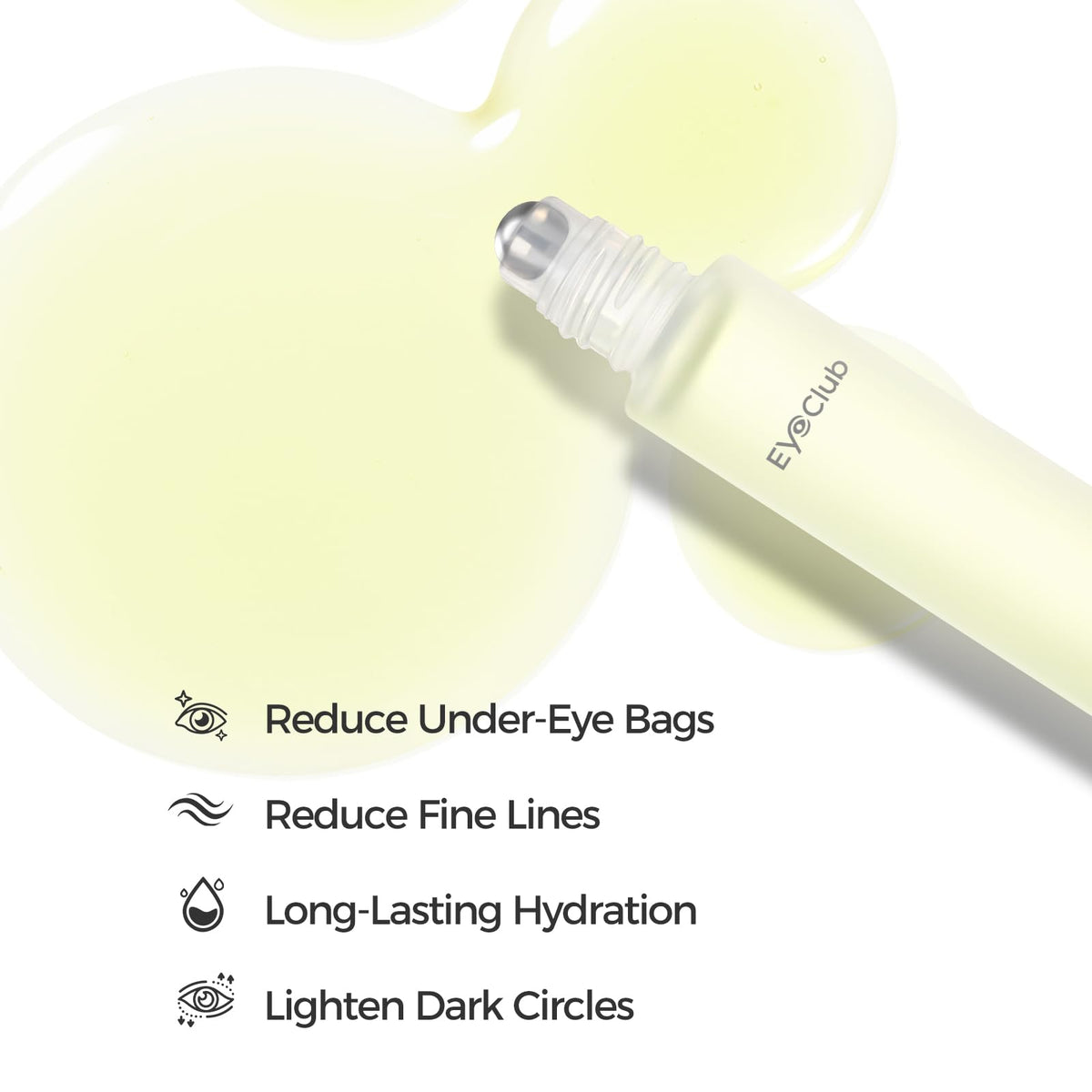 EyeClub Sérum Éclaircissant Contour des Yeux roller de massage en action