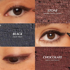Eyeliner chocolat PERSONA avec maquillage complet