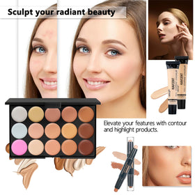 Eyeliner et mascara du kit KAVCENT pour un look parfait