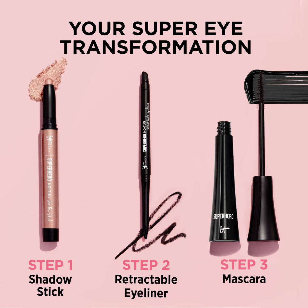 Eyeliner IT Cosmetics en noir avec un regard maquillé