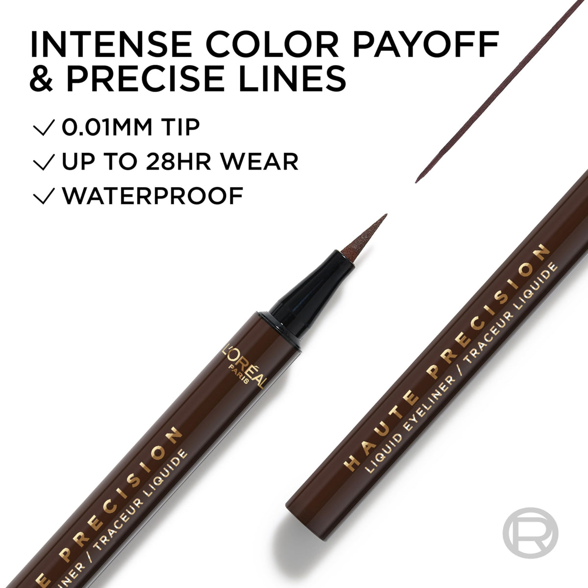 Eyeliner liquide L'Oreal Paris marron avec packaging