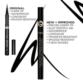 Eyeliner liquide marron sur un modèle