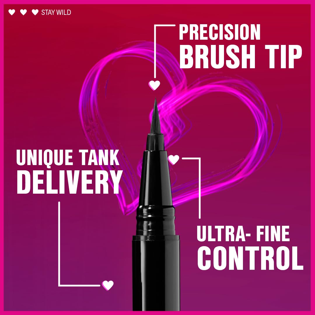 Eyeliner liquide wet n wild noir avec sa texture