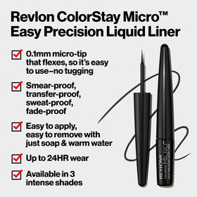 Eyeliner REVLON ColorStay Micro But First, Wine sur un fond neutre