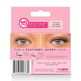 Eylure Faux Cils No. 117 mises en avant sur un plateau