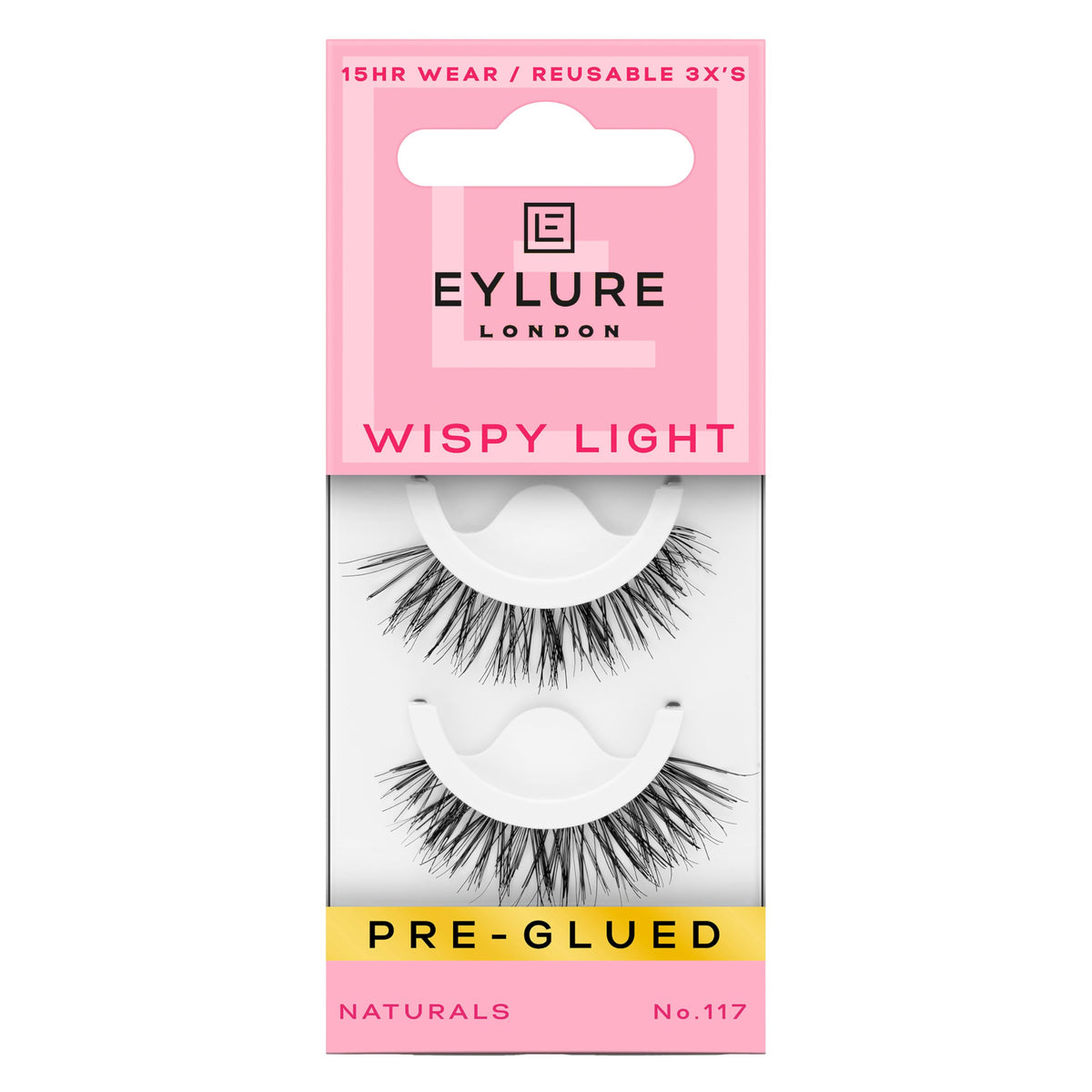 Eylure faux cils pré-collés Wispy Light No. 117 vue avant