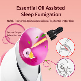 EZBASICS Steamer Facial rose sur une table de salle de bain