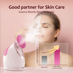 EZBASICS Steamer Facial rose vue latérale