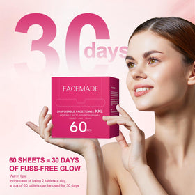 FACEMADE Serviettes Visage Jetables XXL paquet ouvert