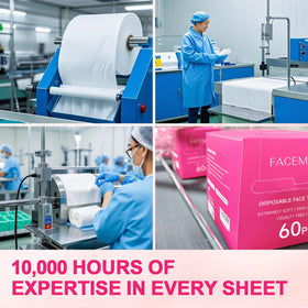 FACEMADE Serviettes Visage Jetables XXL utilisation à la maison