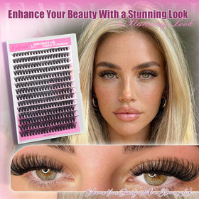 FADLASH Cils Individuels D Curl 280PCS en détail sur la texture