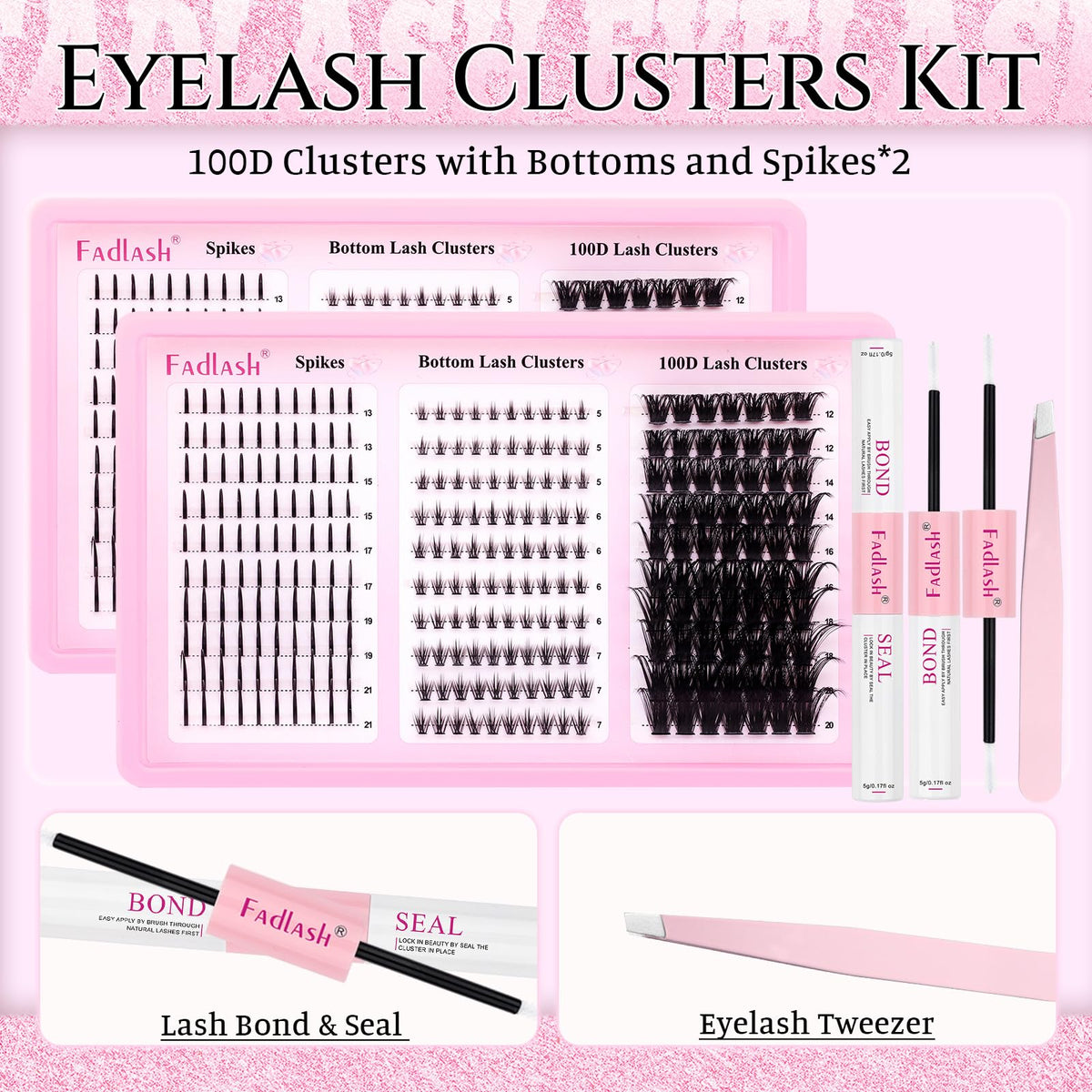 FADLASH clusters de cils de 12-20mm et 13-21mm