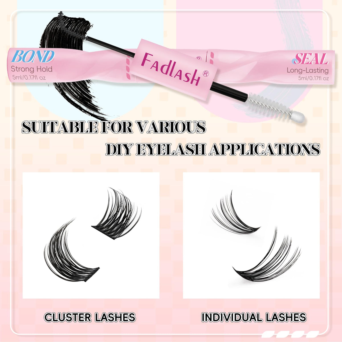FADLASH Colle à Cils 2 en 1 avec texture fluide
