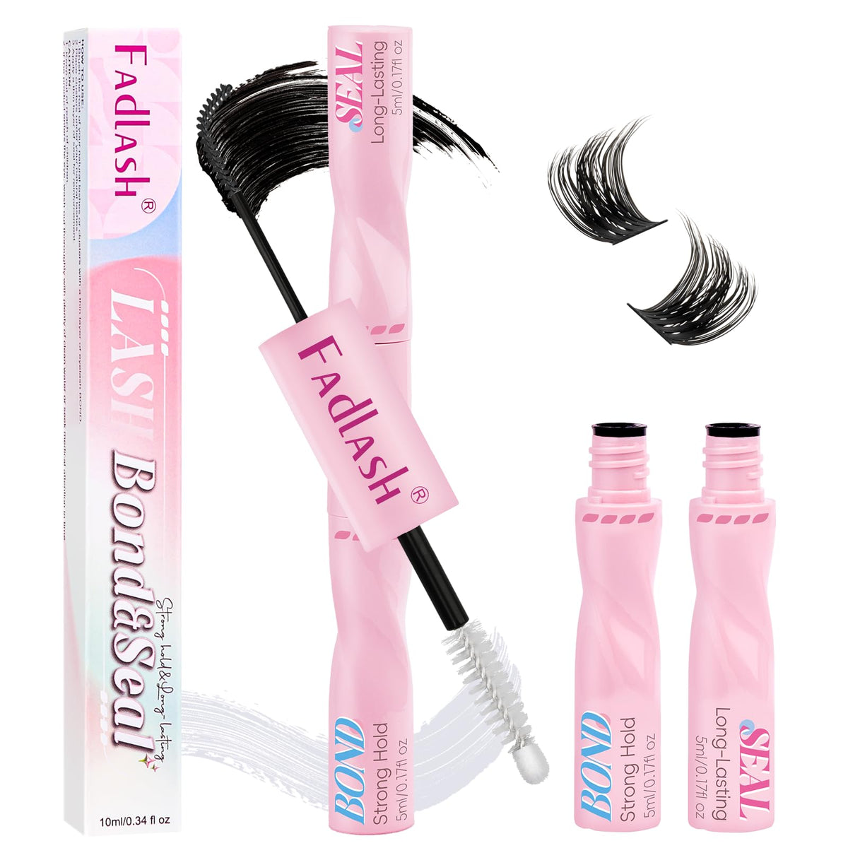 FADLASH Colle à Cils 2 en 1 vue avant avec applicateur