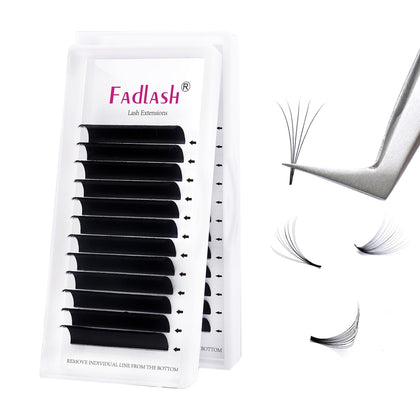 FADLASH extensions de cils volume D Curl 14mm vue de face