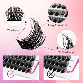 FADLASH faux cils en éclats D Curl 0,07 application avec des pinces
