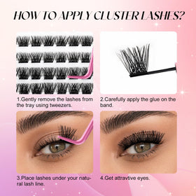 FADLASH faux cils en éclats D Curl 0,07 avec différents styles