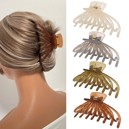 FAELBATY clips à cheveux Jelly rose clair, vue de face