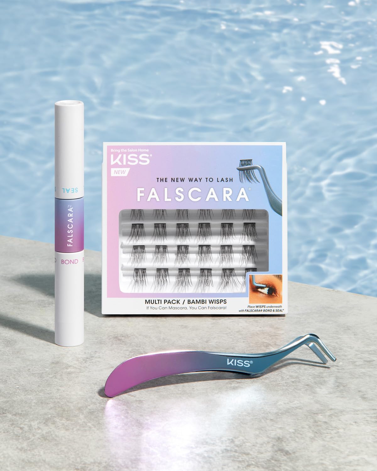 FALSCARA Bond & Seal avec cils synthétiques à côté