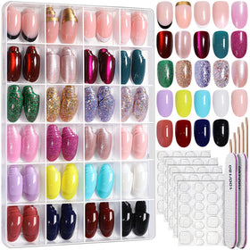 Fandamei faux ongles press on court ovale 24 couleurs