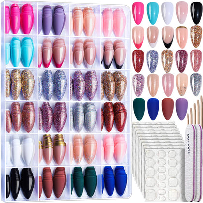 Fandamei faux ongles pressés collection de 24 couleurs