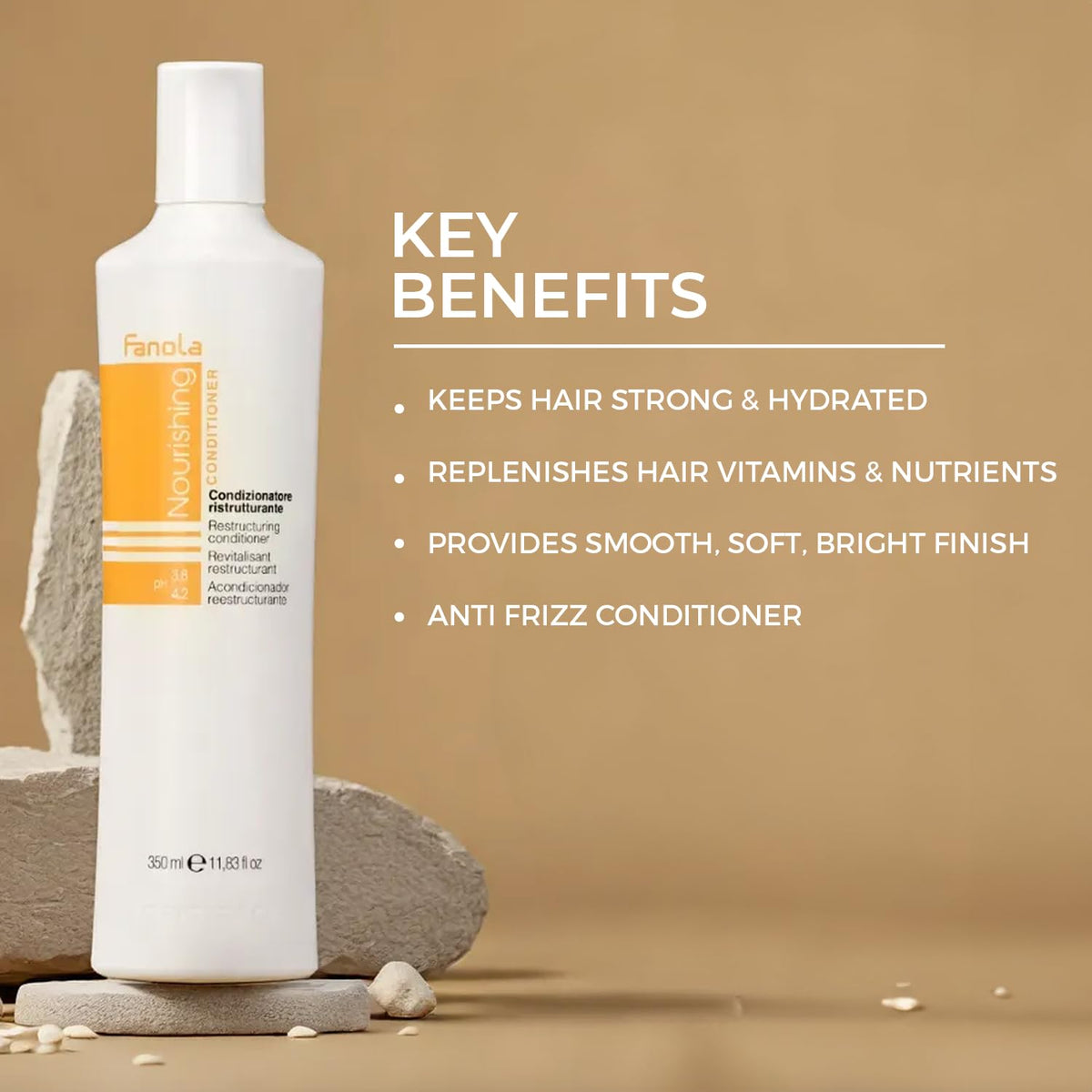 Fanola Nutri Care après-shampooing 1000ml sur une coiffeuse