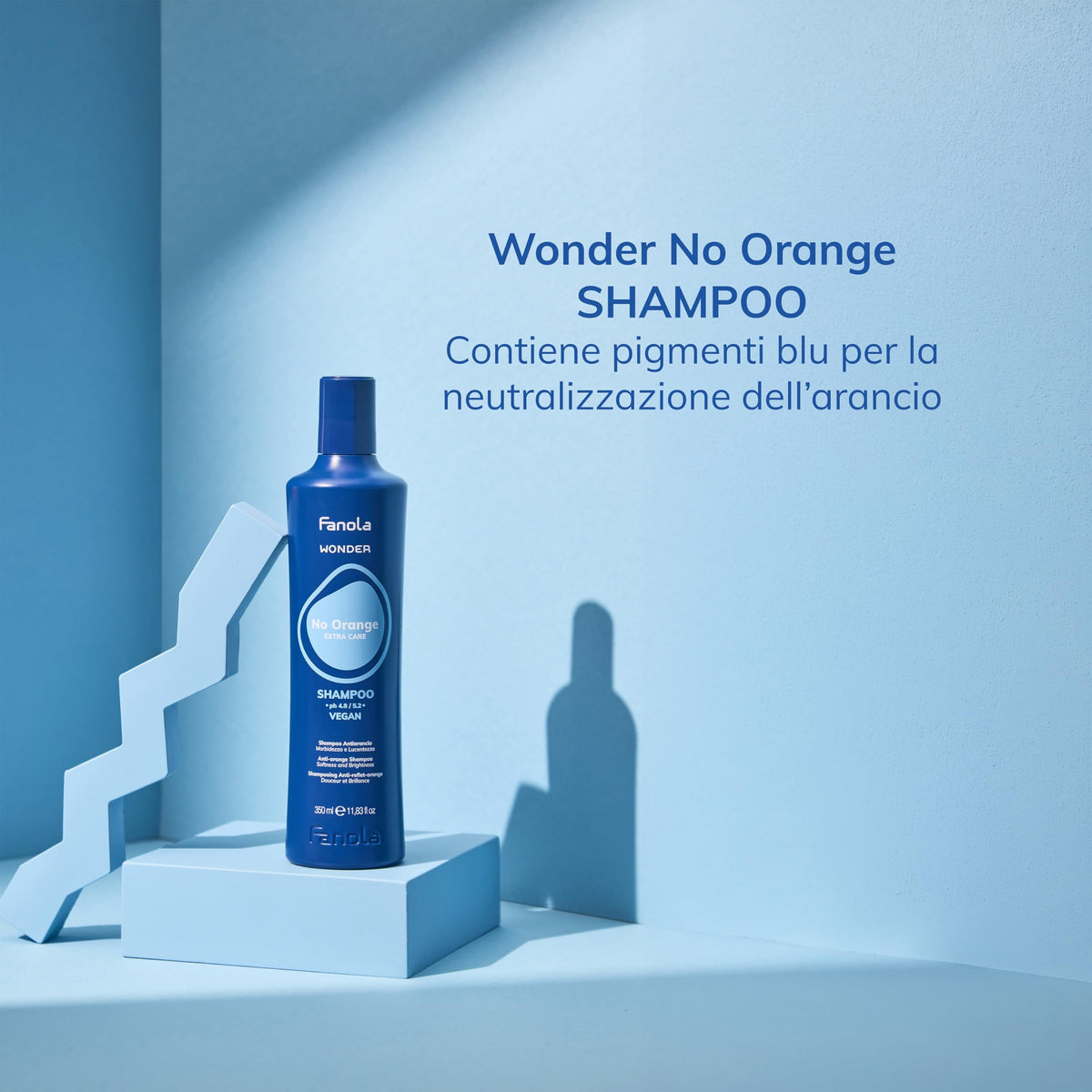 Fanola Shampoo Bleu 400g vue arrière avec ingrédients
