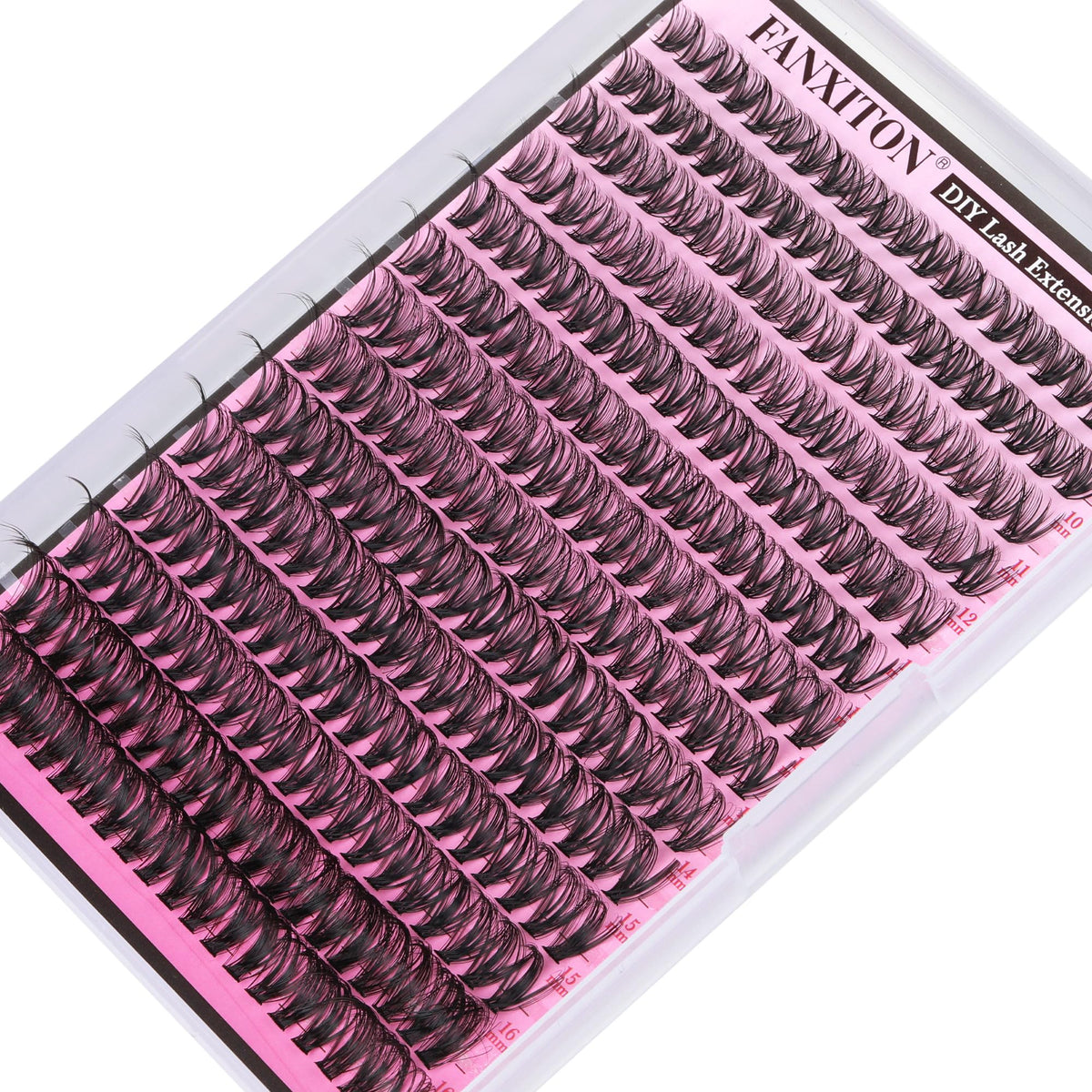 FANXITON Faux Cils Clusters 40D D Curl avec colle et spray
