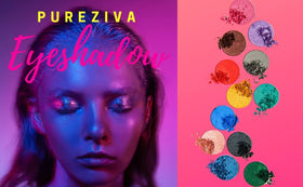 Fard à paupières Bronze Éclat avec d'autres produits de maquillage