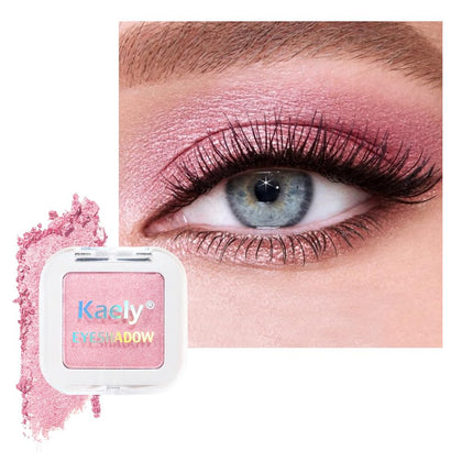 Fard à paupières Kaely rose pailleté vue de face