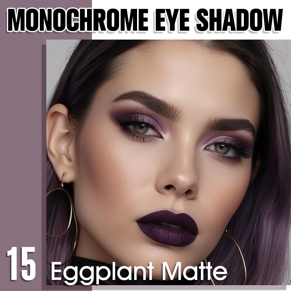 Fard à paupières violet mat HHLTOH ouvert avec applicateur