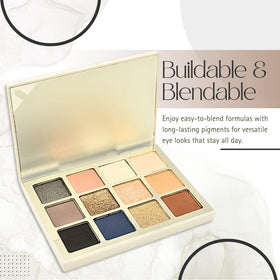 Fards à paupières avec shimmers glossy de la Palette BY MARIO