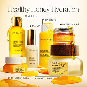 Farmacy Honey Grail huile visage avec gouttelette