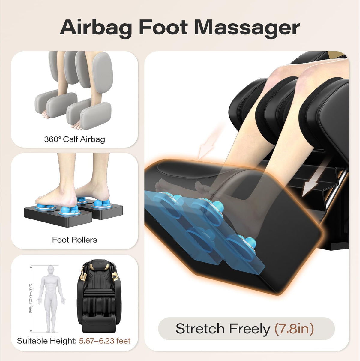 Fauteuil de massage TLIFE à l'intérieur d'un salon
