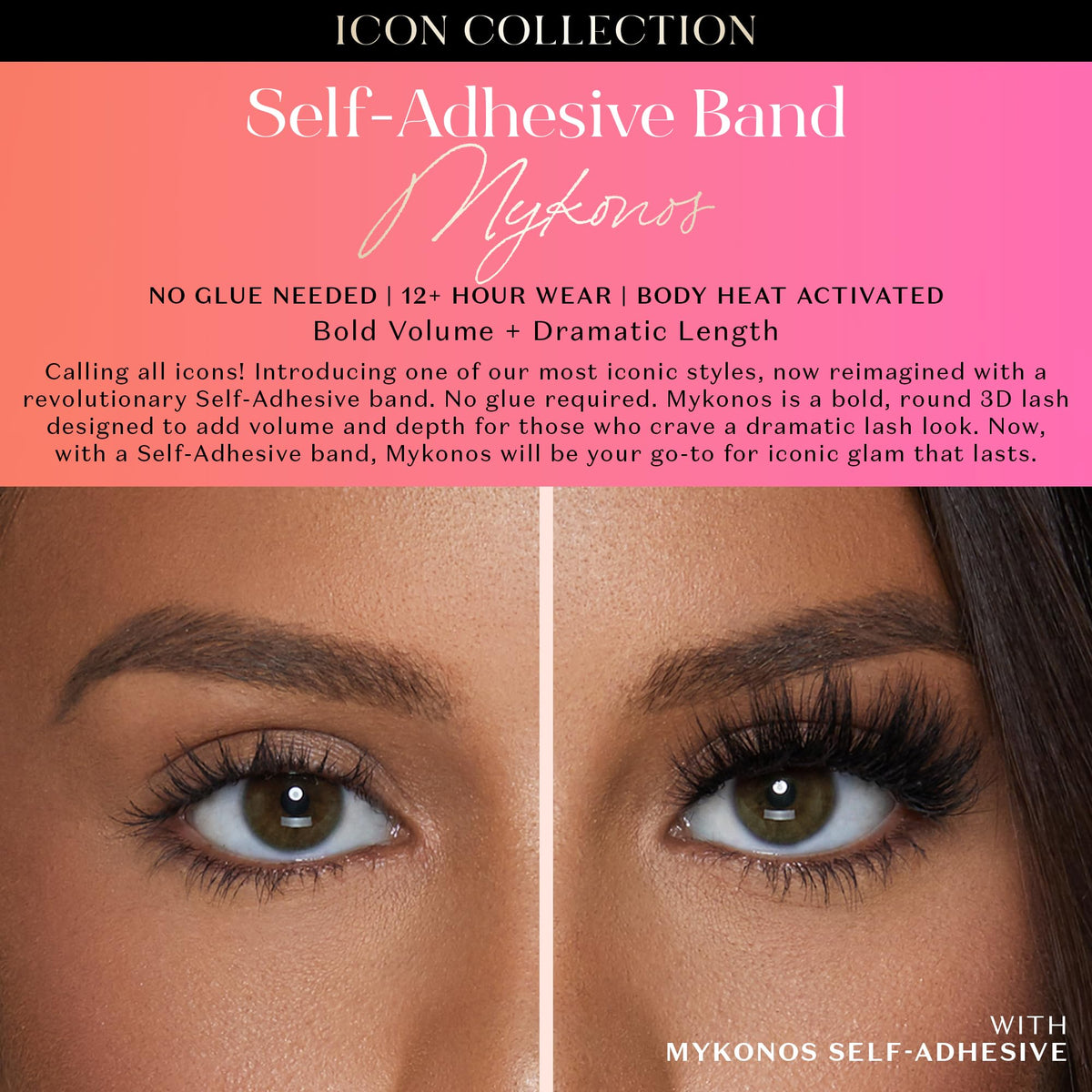 Faux cils 3D Lilly Lashes Mykonos avec bande autocollante