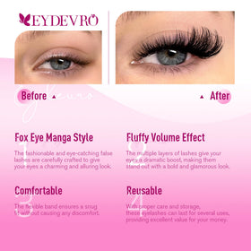 Faux cils EYDEVRO D Curl avec style œil de chat