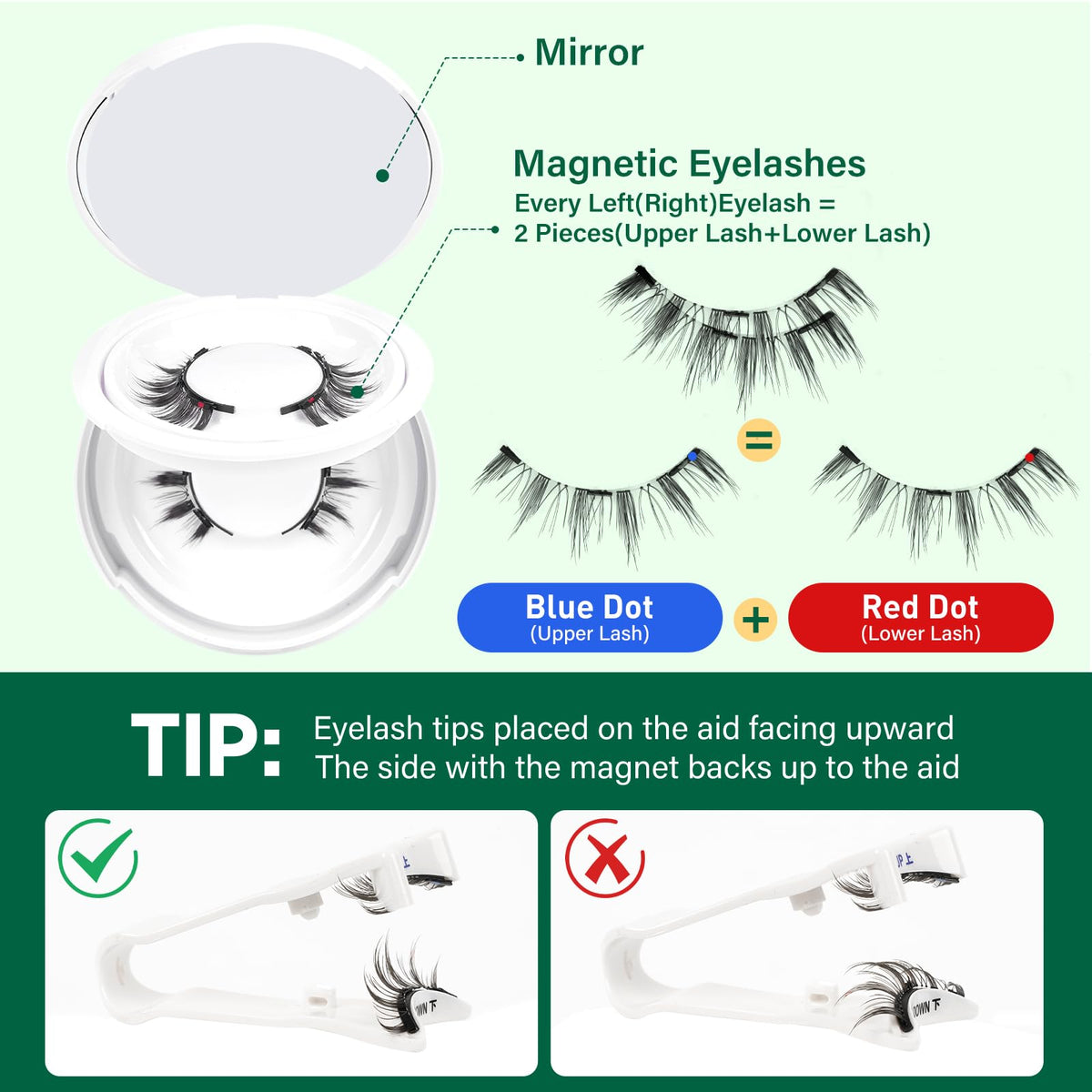 Faux cils KEYYOU montrant les détails du design naturel