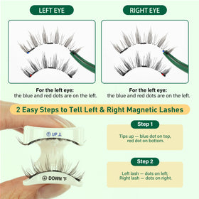 Faux cils magnétiques KEYYOU dans leur étui de rangement