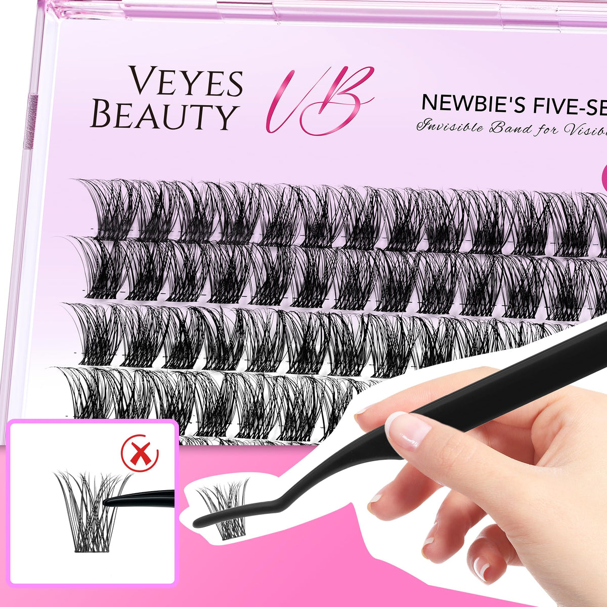 Faux cils VEYESBEAUTY dans un environnement de maquillage