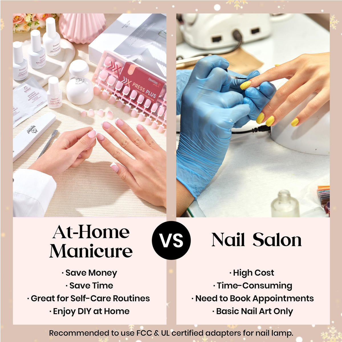 Faux ongles Beetles avec designs variés et colorés