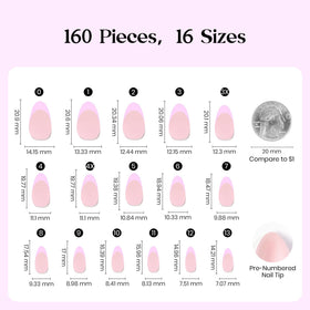 Faux ongles beetles Purple French Tips avec packaging