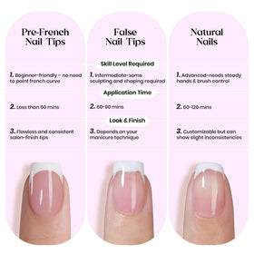 Faux ongles beetles Purple French Tips en situation de manucure