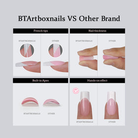 Faux ongles BTARTBOXNAILS avec accessoires de manucure