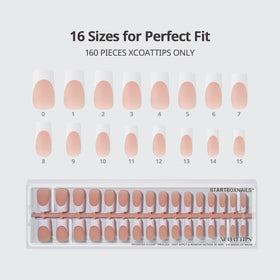 Faux Ongles BTARTBOXNAILS en gel souple Pêche