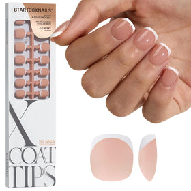 Faux ongles BTARTBOXNAILS tips français blancs devant